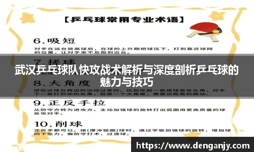 武汉乒乓球队快攻战术解析与深度剖析乒乓球的魅力与技巧